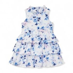 Janie and Jack x Disney Cinderella Blue Floral Ruffle Dress Size 4